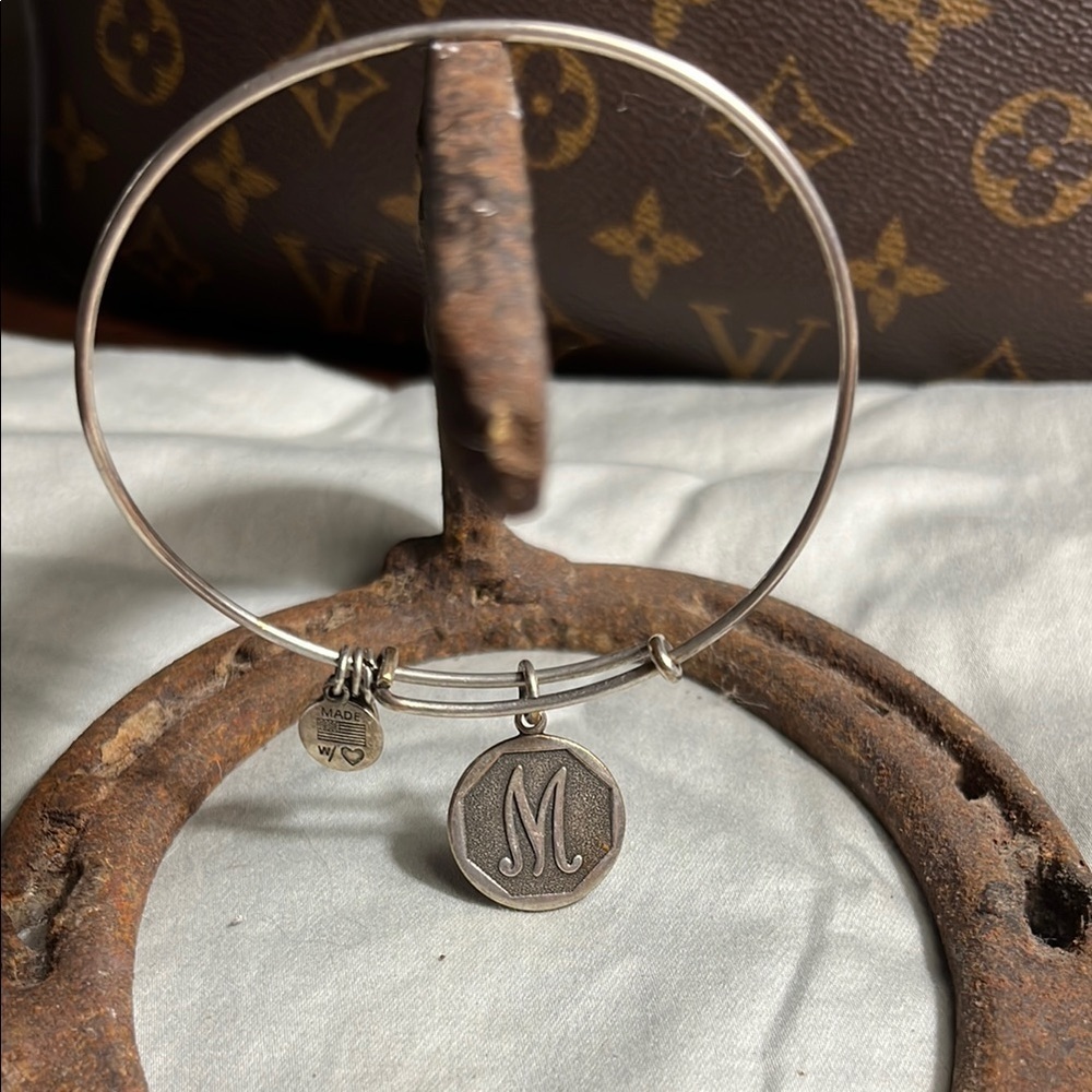 Alex and Ani Silver Initial Charm Bracelet